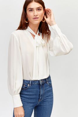 Pussy-Bow Blouse from Warehouse
