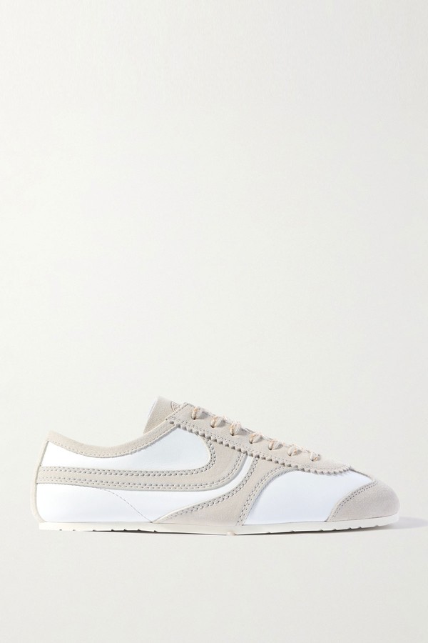 Suede-Trimmed Leather Sneakers from Dries Van Noten