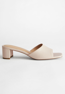Heeled Leather Square Toe Sandal from & Other Stories