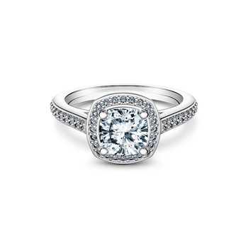 Cushion Halo Engagement Ring from Vashi