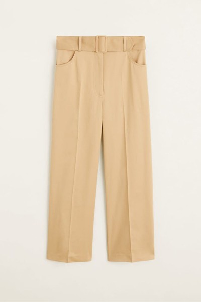 High-Waist Crop Trousers from Mango