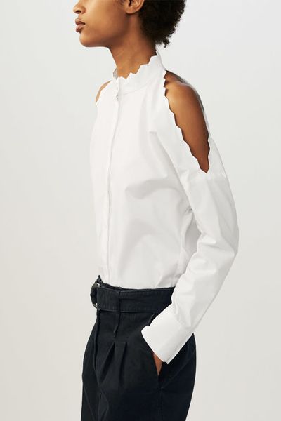 Bare Shoulder Cotton Shirt