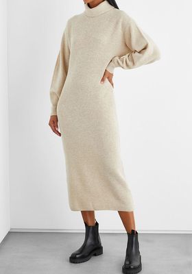 Denise Organic Merino Wool Turtleneck Midi Dress 