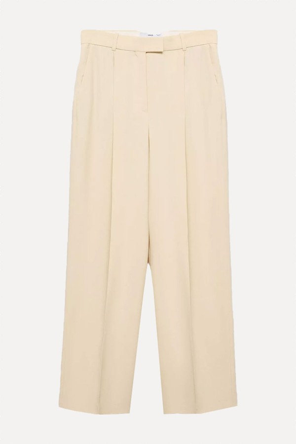 Suki High Rise Wide Leg Trousers from Mango
