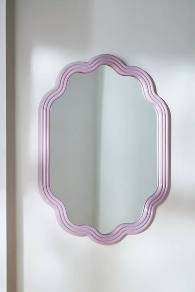 Clara Wood Scalloped Wall Mirror from Anthopologie