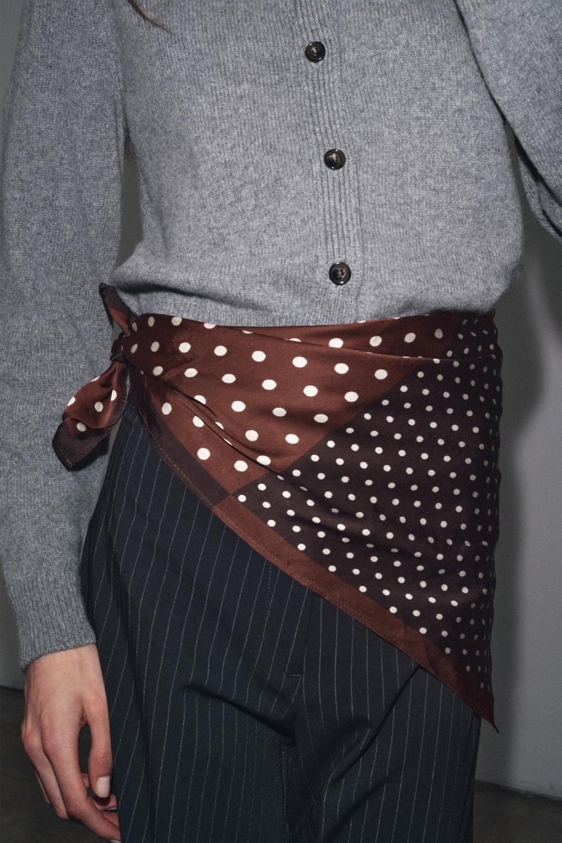 Polka Dot Print Scarf