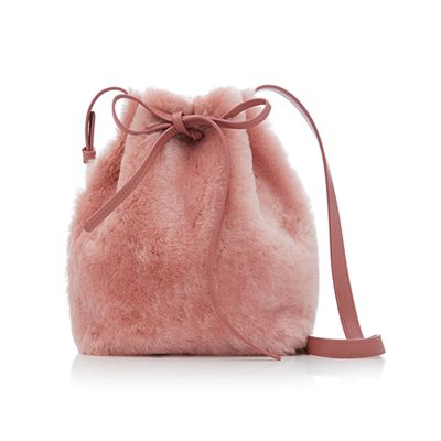 Mini Shearling Bucket Handbag from Mansur Gavriel