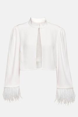 Bridal Addison Feather-Trimmed Jacket from Rixo