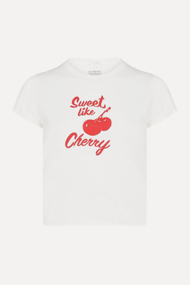 Cherry Tee Cropped T-Shirt from Daisy Street