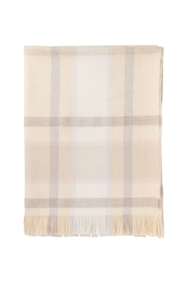 Textured Check Merino Throw from Johnstons Of Elgin