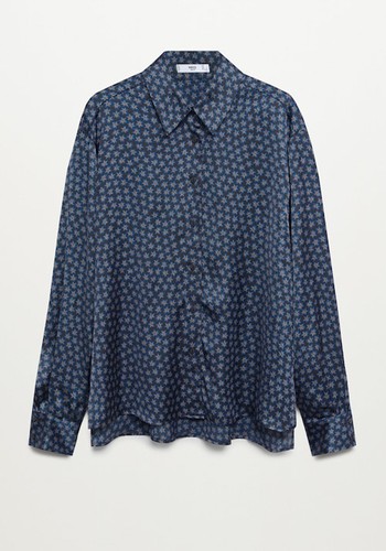 Satin Print Shirt from Mango