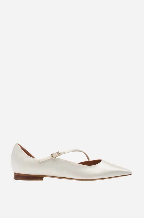 Bettina Satin Flat Pumps from Malone Souliers
