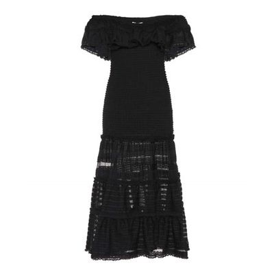 Off- The- Shoulder Knit Lace Dress from Jonathon Simkhai