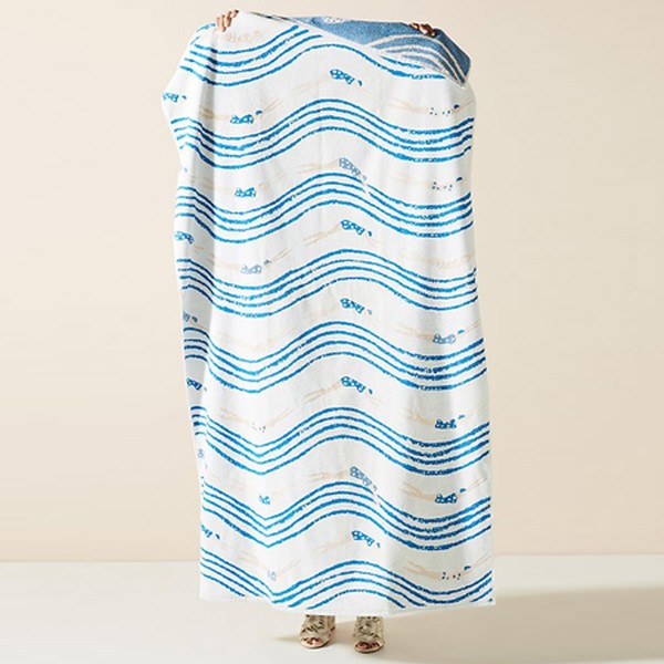 Emily Isabella Swimmer Striped Beach Towel from Anthropologie