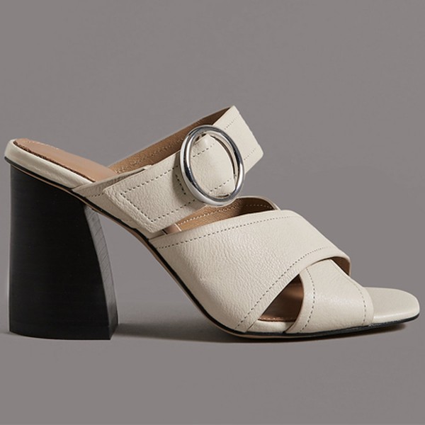 Leather Ring Mule Sandals