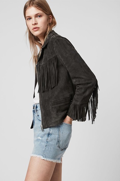 Mina Suede Tassel Jacket