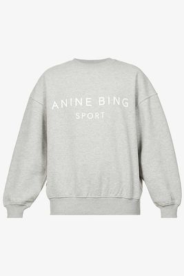 Evan Branded Cotton-Blend Sweatshirt  from Anine Bing 