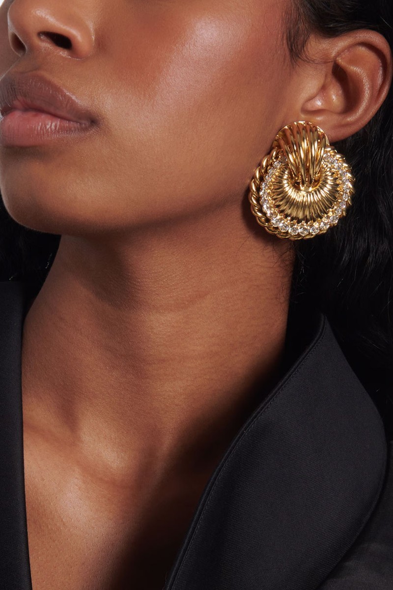 Shell Embellished Earrings from Alessandra Rich