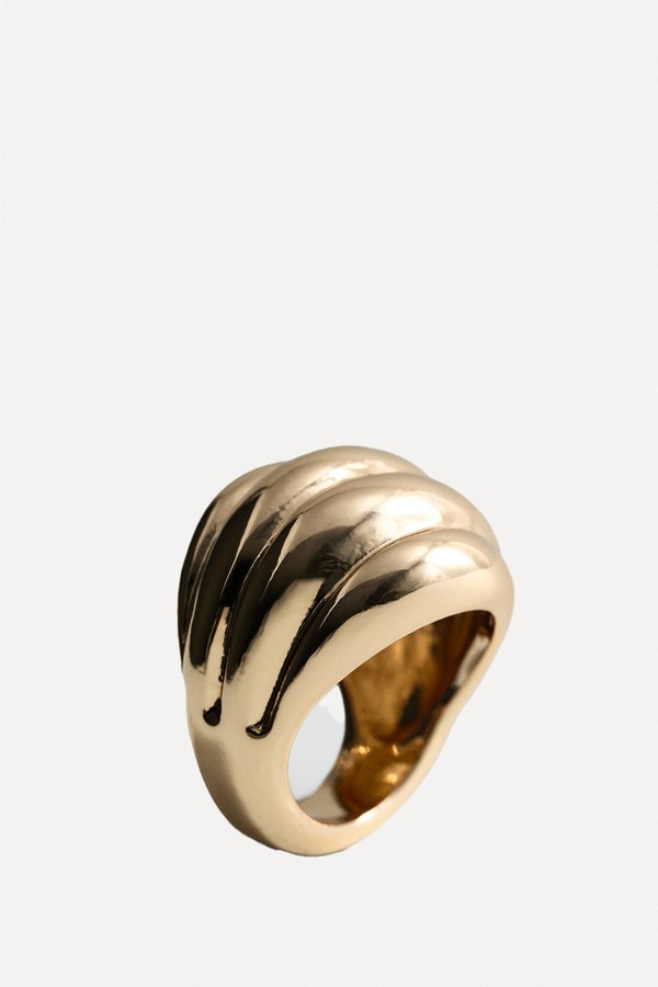 Textured Embossed Ring from Mango
