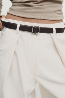 Leather Belt With Square Buckle from Massimo Dutti 