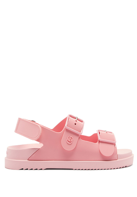 GG Buckled Rubber Sandals from Gucci