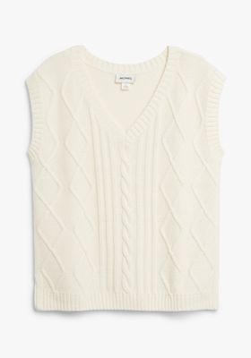 Cable Knit Vest from Monki