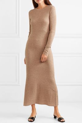 Nuria Ribbed Wool Maxi Dress from Totême