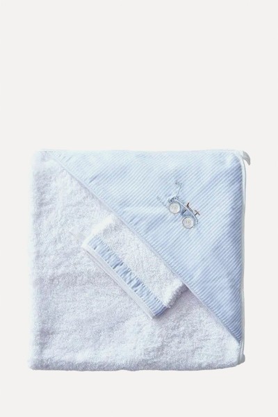 Hooded Towel & Mitten from Blue Almonds