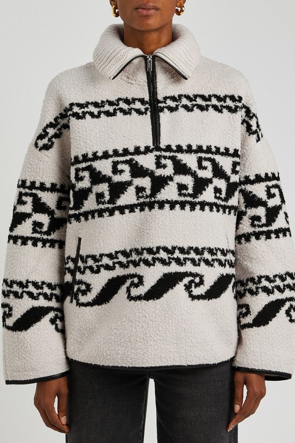 Marner Intarsia Half-Zip Fleece Sweatshirt from Isabel Marant Étoile
