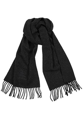 Charcoal Logo-Embroidered Wool Scarf from Vivienne Westwood