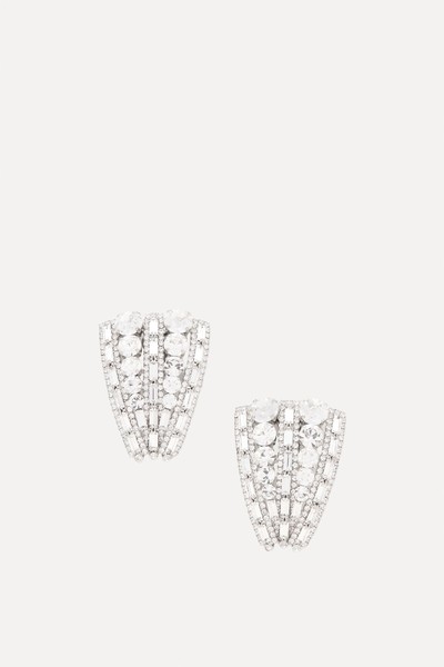 Crystal Clip Earrings from Alessandra Rich