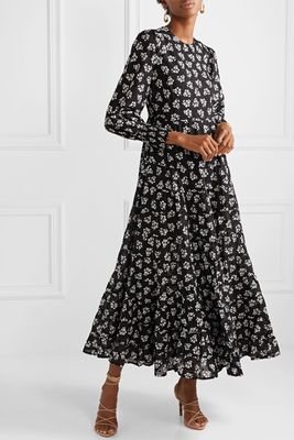 Pip Floral Print Tiered Fil Coupé Cotton Maxi Dress from Rixo