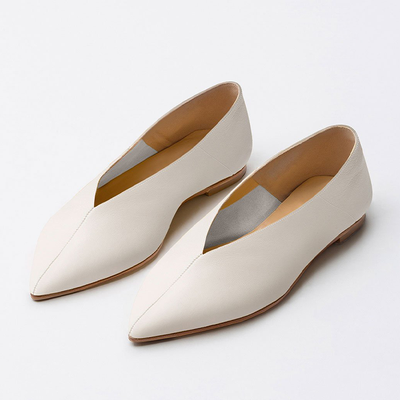 Moa Leather Point-Toe Flats from Aeyde