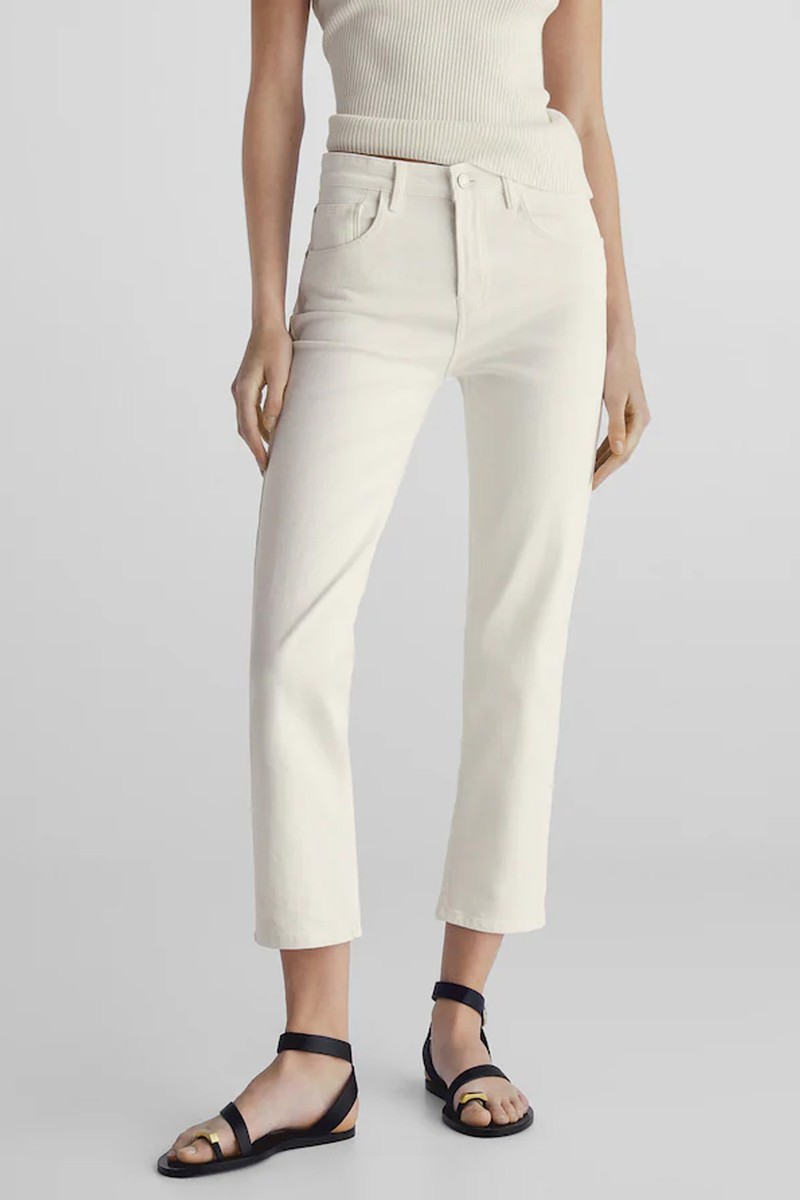 Mid-Waist Slim-Cropped-Fit Jeans from Massimo Dutti