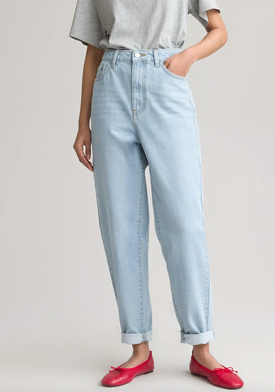 High Waist Balloon Jeans from La Redoute