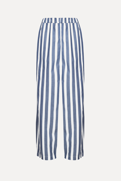 Slit Cuff Pants Wide Stripe