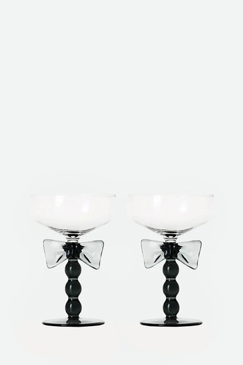 2 Black Bow Coupes from Maison Balzac