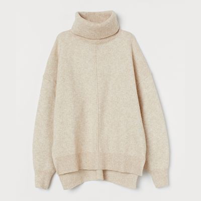 Knitted Polo-Neck Jumper from H&M