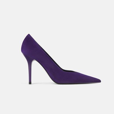 Suede High Heel Shoes from Zara