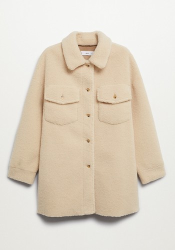 Faux Fur Pocket Jacket from Mango