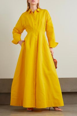 Winona Cotton-Blend Faille Maxi Shirt Dress, £570 | STAUD