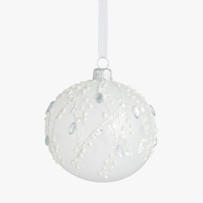 Impressionism Floral Gem Vine Bauble