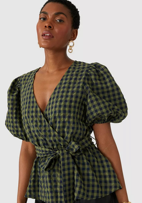 Gingham Wrap Blouse from Principles