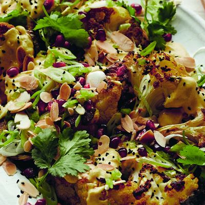 Roasted Cauliflower Wedge Coronation Salad