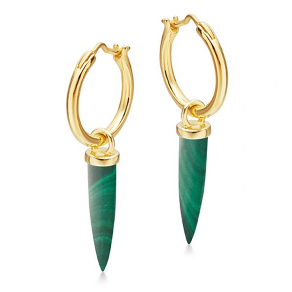 Mini Malachite Charm Hoops from Missoma