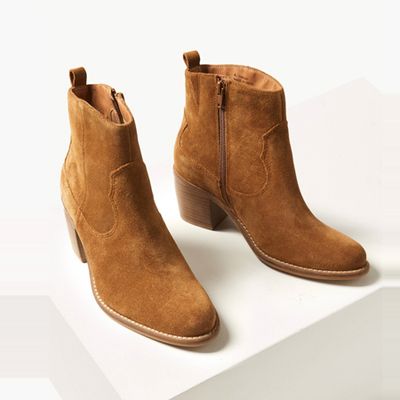 Suede Western Ankle Boots from Marks & Spencer