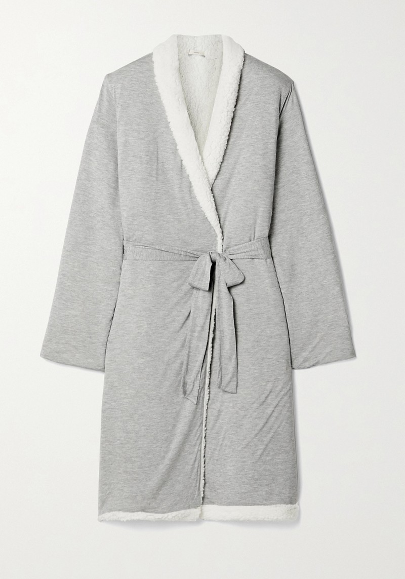 Alpine Chic Reversible Modal-Jersey And Fleece Robe from Eberjey