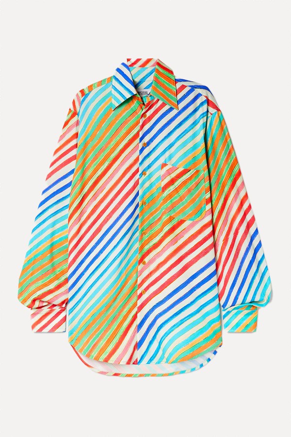 Crayon Striped Twill Shirt from CHRISTOPHER JOHN ROGERS