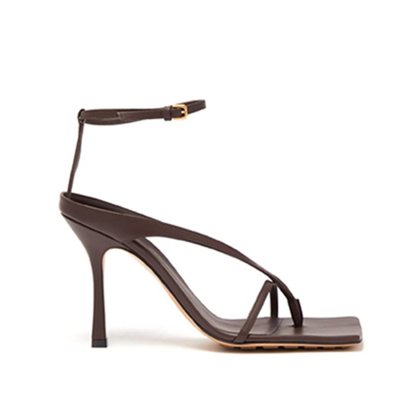 Squared Leather Sandals from Bottega Veneta