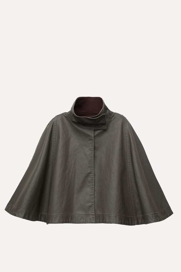 Waxed Finish Short Cape from Pull & Bear